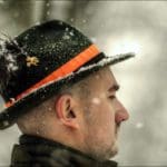 Deer Hunter wearing camo hunting hat Hunting Day Slovak University of Agriculture