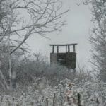 Deer Hunting treestand in winter