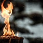 Winter Camp Fire