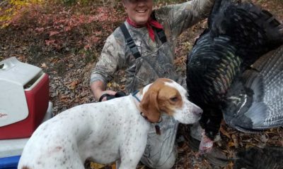 Turkey Hunter with a New Jersey Fall Turkey and his Hunting Dog | Hunting Magazine