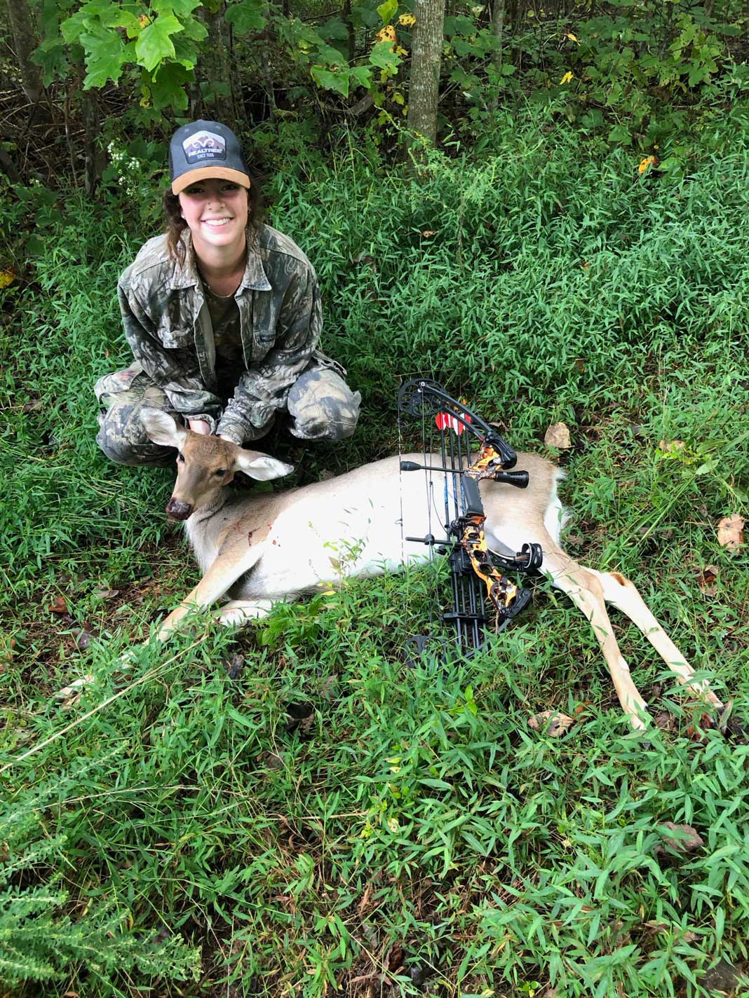 Featured Fan Photos: Daughters First Bowhunting Bow Kill Whitetail | Hunting Magazine