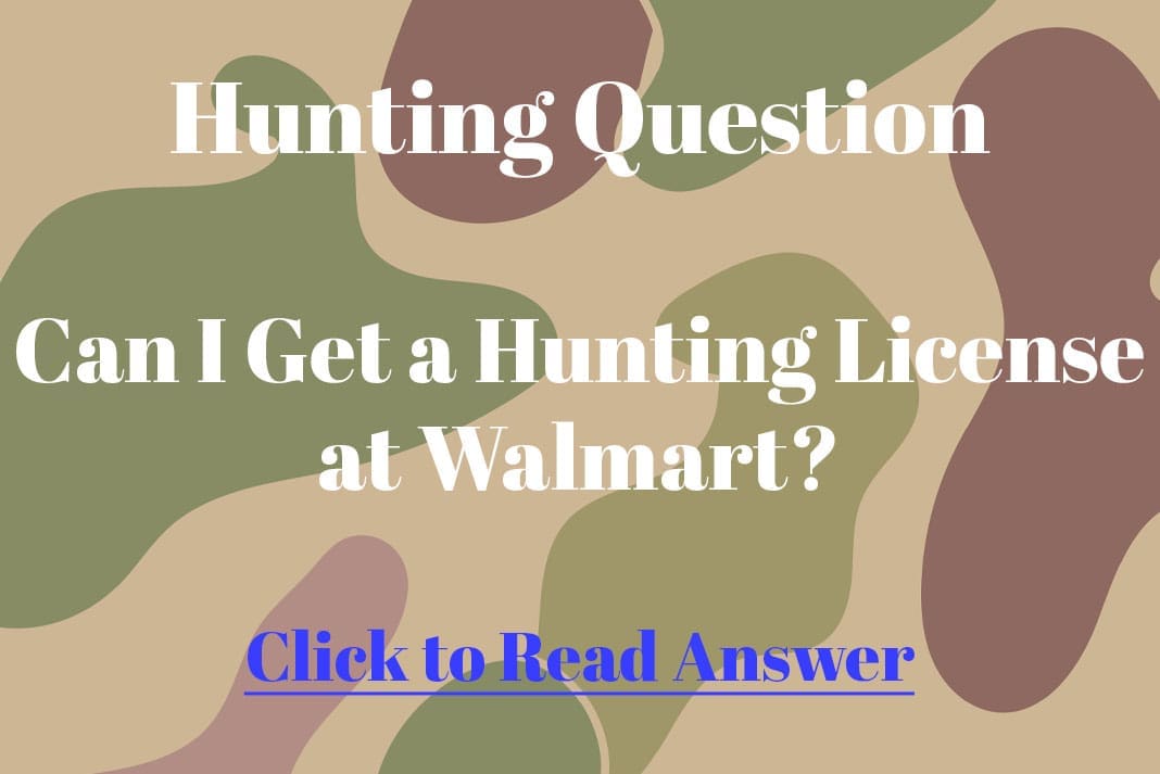 Reader's Question Can I Get a Hunting License at Walmart Hunting Magazine