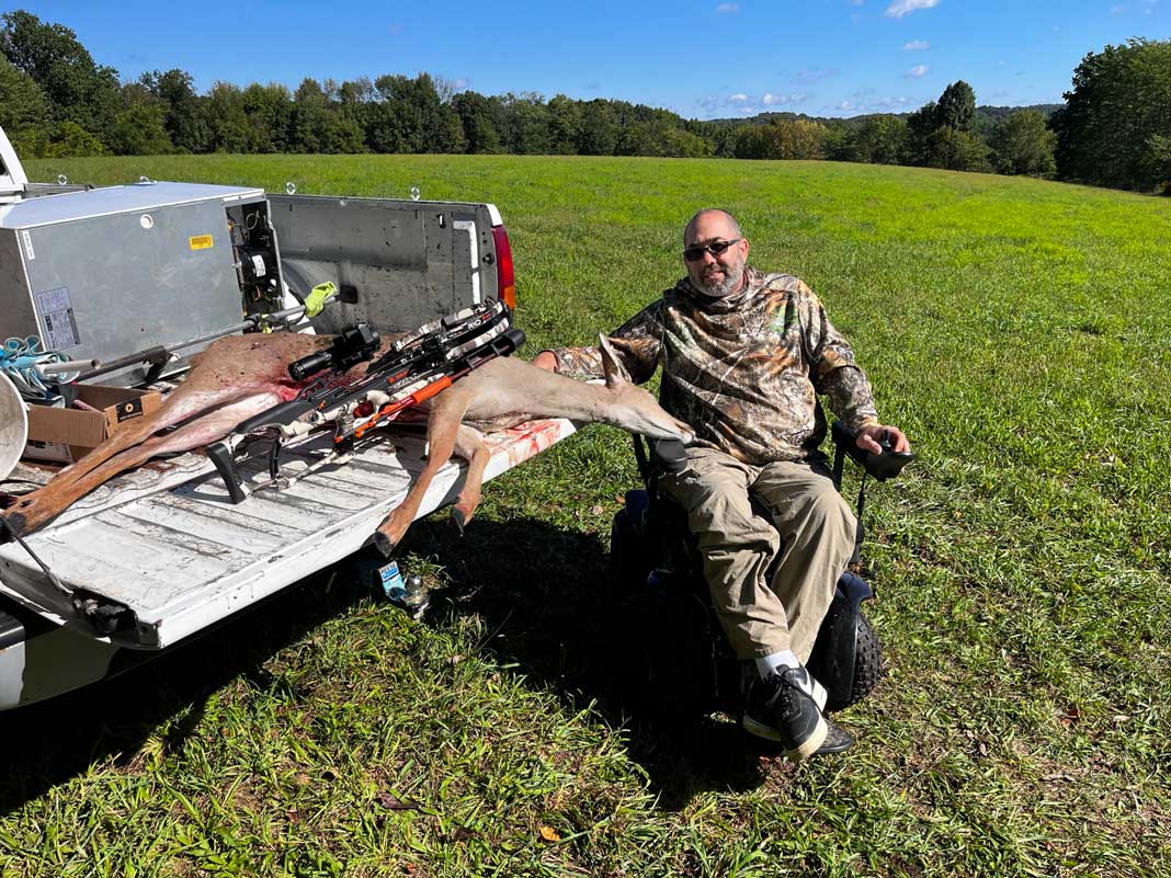 Disabled Hunter of Hunting Magazine with Whitetail Doe Harvested - Hunting Magazine