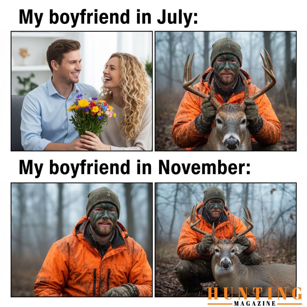Boyfriend Transformation July vs. November Hunter Meme Hunting Magazine