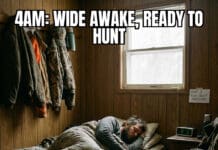 4AM Hunting vs 7AM Monday: The Struggle Is Real 4am hunt oversleep work meme