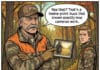 Ol’ Rutgers Cartoon: The Buck Who Beat the Camera twelve point buck knows cameras comic