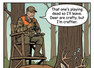 Ol’ Rutgers Outsmarts a “Dead” Deer: This Week’s Cartoon ol rutgers playing dead deer comic