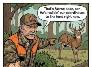 Ol’ Rutgers Deer Hunting Cartoon: Decoding the Herd morse code deer comic